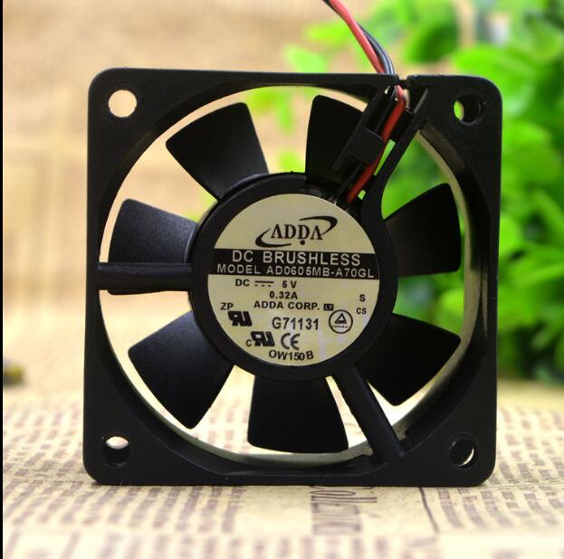 Original ADDA AD0605MB-A70GL Cooling Fan 5V 0.32A 1.6W 2wires AD0605MB-A70GL Fans